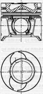 Поршень с кольцами і пальцем (размер отв. 65.50/STD) DB Smart 0.8 (OM 660.950 / OM 660 DE 8LA / OM 660.950 / OM 660 D…) Yenmak 31-04675-000