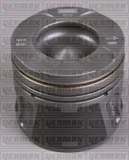 Поршень с кольцами і пальцем (размер отв. 69.60/STD) OPEL Astra H 1.3CDTI(199A3000 Multijet Fiat / Opel Ortak motor) Yenmak 31-04289-000