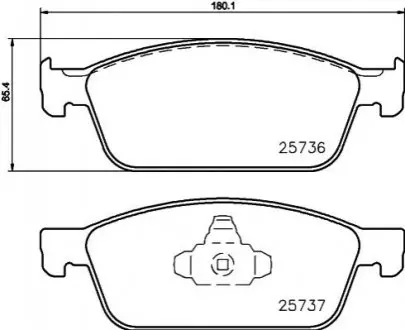 Колодки тормозные дисковые передние Strong Ceramic Ford Kuga II (12-), Ford Focus III (10-) Nisshinbo NP5074SC