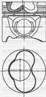 Поршень з кільцями і пальцем (1-й / 2-й цил !!!) (розмір отв. 79.51 / STD) VW, AUDI, SKODA 1,9TDI (1Z) Yenmak 31-04305-000