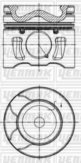 Поршень с кольцами і пальцем (размер отв. 85.00/STD) CITROEN 2.0HDi/BlueHDi 06- (DW10CTED4 2.0 Hdi) Yenmak 31-04194-000 (фото 1)