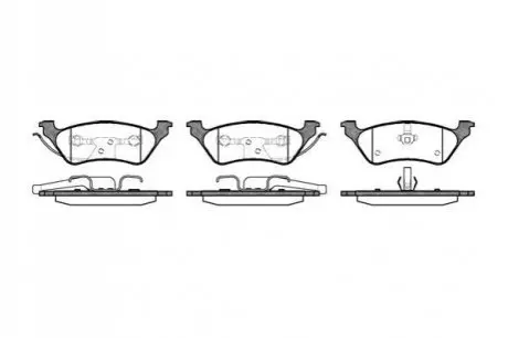 Колодки тормозные диск. задн. (Remsa) Dodge Caravan 2.4 00-07,Dodge Caravan 3.3 00-07 WOKING P9113.00