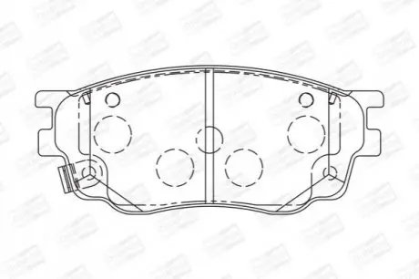 Колодки тормозные дисковые передние MAZDA 6 Hatchback (GG) 02-08, 6 Saloon (GG) 02-08 CHAMPION 572489CH