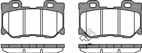 Колодки тормозные диск. задн. (Remsa) Infiniti Fx 3.0 08-,Infiniti Fx 3.5 02-08 WOKING P12653.01