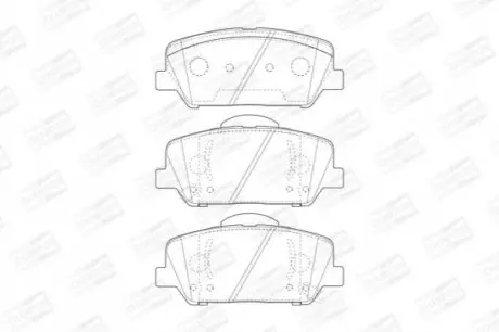 Колодки тормозные дисковые передние Kia Optima (10-), Ceed (15-)/Hyundai i30 (11-) CHAMPION 573447CH