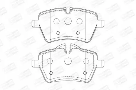 Колодки тормозные дисковые передние MINI MINI (R50, R53) 01-06, MINI (R56) 05-14 CHAMPION 573234CH