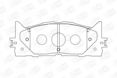 Колодки тормозные дисковые передние LEXUS ES (AVV6_, GSV6_, ASV6_) CHAMPION 572651CH