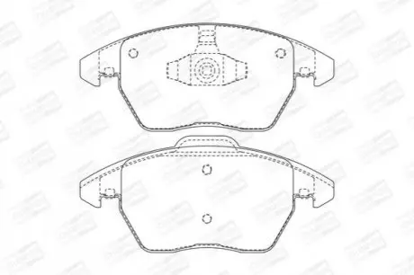 Колодки тормозные дисковые передние Citroen C4 2.0i / 2.0 HDI CHAMPION 573134CH