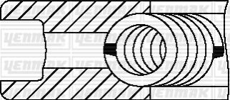 Комплект поршневих кілець OPEL Omega B 2.0D (84.475/0.5) (2.5/1.75/3) Yenmak 91-09217-050