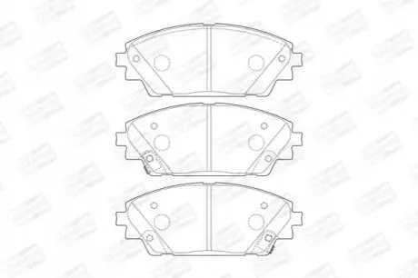 Колодки тормозные дисковые передние Mazda 3 (BM) (13-) CHAMPION 573611CH