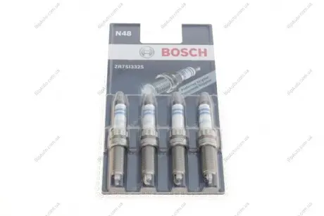 Комплект 4шт. ZR7SI332S свічка запалювання Сitroen/Peugeot 1.4VTI BOSCH 0242135812