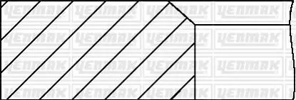 Комплект поршневих кілець DB G300 GE (88.5/STD) (1.5/1.75/3) Yenmak 91-09646-000