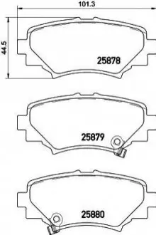 Колодки тормозные дисковые Mazda 3 (BM, BN) (13-) Nisshinbo NP5035