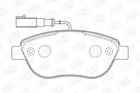 Колодки тормозные дисковые передние FIAT Stilo CHAMPION 573165CH
