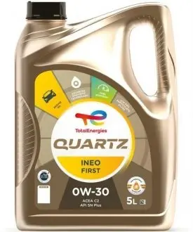 Олива мот 0W30 5L QRZ INEO FIRST ACEA C1/С2 2010, PSA B 71 2312 =213833 TOTAL 214178 (фото 1)