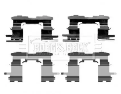 BORG&BECK Ремкомплект гальмiвних колодок BORG & BECK BBK1216