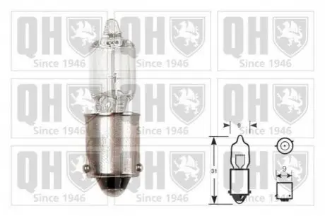 Автолампа H6W 12V 6W BAX9s QH QUINTON HAZELL QBL434 (фото 1)