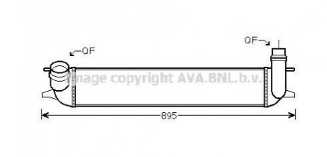 Интеркулер RENAULT LAGUNA (2008) 2.0 DCI (выр-во) AVA COOLING RTA4462 (фото 1)