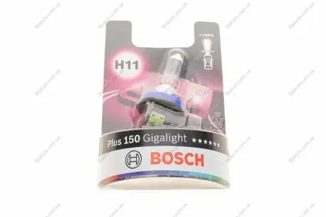 Лампочка H11 (12В, 55Вт, тип гнізда: PGJ19-2) 1 987 301 138 BOSCH 1987301138