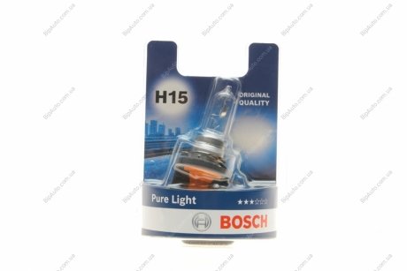 Автолампа H15 12V 55/15W PGJ23T-1 Pure Light 1 987 301 099 BOSCH 1987301099