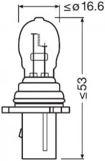Автолампа PSX26W Original Line 12V 26W PG18,5d-3 (1шт) OSRAM 6851