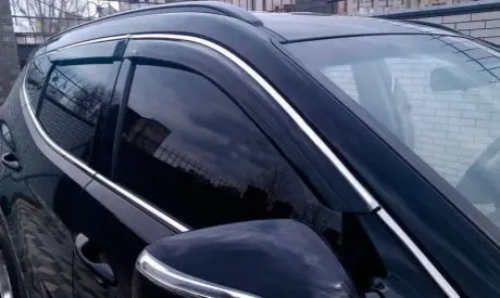 Д/в Hyundai Santa Fe 2012- з хром молдингом HIC HY38-M