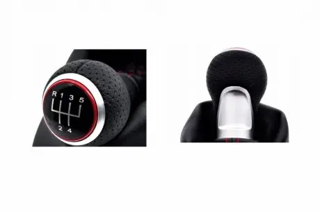 Ручка рычага КПП для Audi A4 \'08-15/A5 \'10-17/Q5 \'08-17 красная окантовка (5 ст КПП) AVTM 631697402
