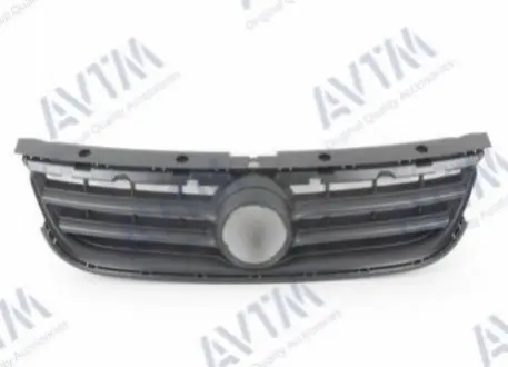 Молдинг решетки радиатора Volkswagen Touareg 2007-2009 черн.верхн. (внутр.часть) AVTM 187410997