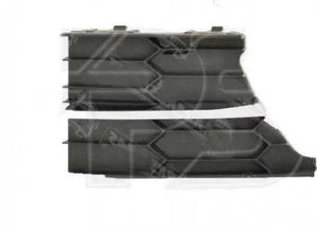 Решетка в бампер Skoda Superb 13-15 правая внутр. черн. +хром. молдинг (глухая) AVTM 186417914