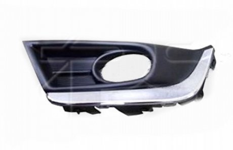Решетка в бампер Honda CR-V 17- левая с отв. п/тум черн. +молдинг хром. (USA) AVTM 183037915
