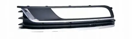 Решетка в бампер Volkswagen Passat B7 11-15 левая 3 хром молдинга,глянец AVTM 541331 502