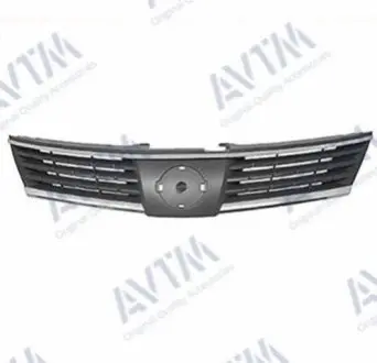 Решетка радиатора Nissan Tiida EUR 2005-2012 черн.с хром.молдингом AVTM 185017990