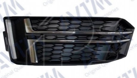 Решетка в бампер Audi A4 (B9) 16- S-Line левая с хром молдингами AVTM 1227 911 (фото 1)