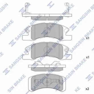 Колодки дискового гальма Sangsin Hi-Q (SANGSIN) SP1611