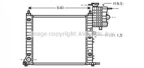 Радіатор, Система охолодження двигуна AVA AVA COOLING MS2213