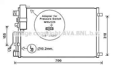Радіатор кодиціонера AVA AVA COOLING DNA5283D