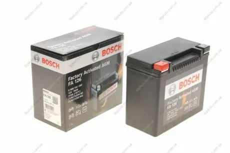 Акумуляторна батарея 18Ah/310A (176x89x154/+L/B0) (AGM) Factory Activated AGM 0 986 FA1 260 BOSCH 0986FA1260