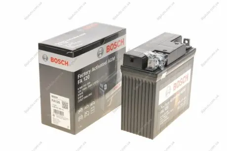 Акумуляторна батарея 18Ah/250A (186x82x171/+R/B0) (AGM) Factory Activated AGM 0 986 FA1 200 BOSCH 0986FA1200