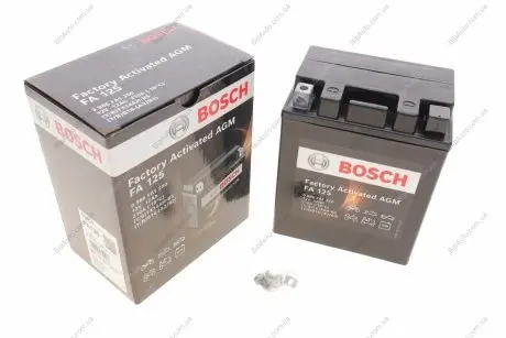 Акумуляторна батарея 12Ah/210A (133x164x90/+L/B0) (AGM) Factory Activated AGM 0 986 FA1 250 BOSCH 0986FA1250