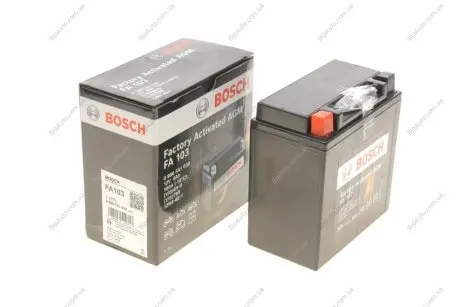 Акумуляторна батарея 9Ah/100A (135x75x139/+L/B0) (AGM) Factory Activated AGM 0 986 FA1 030 BOSCH 0986FA1030