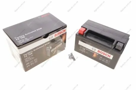 Акумуляторна батарея 6Ah/100A (150x87x93/+L/B0) (AGM) Factory Activated AGM 0 986 FA1 080 BOSCH 0986FA1080