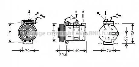 Компресор AVA AVA COOLING SBAK054 (фото 1)