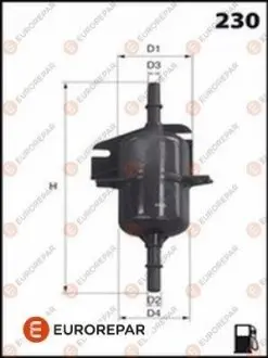 Фільтр паливний Fiat Palio 1.1I,1.4 SPI,1.6I 7/97->,Siena 1. Eurorepar 1643631380