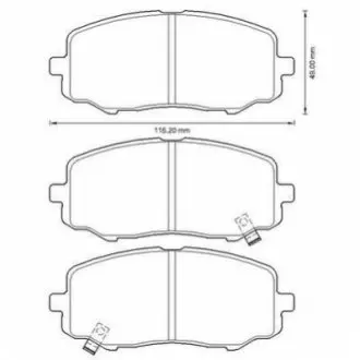 Гальмівні колодки передні Hyundai i20 I (2008-2015) Jurid 572609J