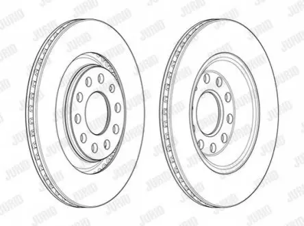 Гальмівний диск задній Audi A4 (B6, B7) Jurid 562510JC