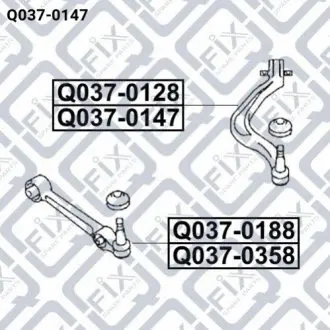 Важіль косою передній правий Q-FIX Q0370147
