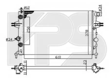 Фото 1 - радіатор охолодження FPS FP 52 A784 Радіатор охолодження FPS FP 52 A784 (фото 1)