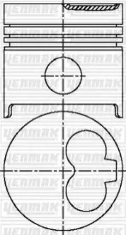 Поршень с кольцами і пальцем (размер отв. 86.00/STD) RENAULT Master Trafic 2.1D -98 (852 A 700, 852 B 710,852 720/750 J 8 S 3330, J 8 …) Yenmak 31-03907-000