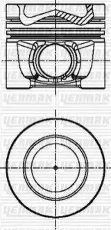 Поршень с кольцами і пальцем (размер отв. 81.01/STD) VW T-V/VI, Amarok, Golf V/VI/Plus, 2.0TDI 05-, AUDI, SKODA, (CBBB) Yenmak 31-04341-000
