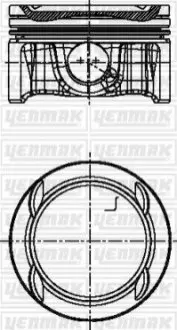 Поршень с кольцами і пальцем (размер отв. 72.50/STD) OPEL Astra J, Corsa, Insignia A, 1.4 09- (A 14 NET TURBO ECOTEC) Yenmak 31-04195-000